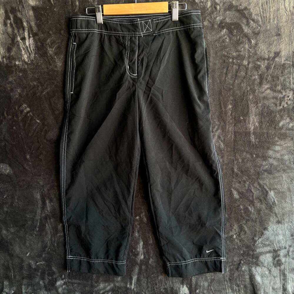 Vintage 2000s Nike Capri Track Pants Size: Small Color Black BRAND NEW